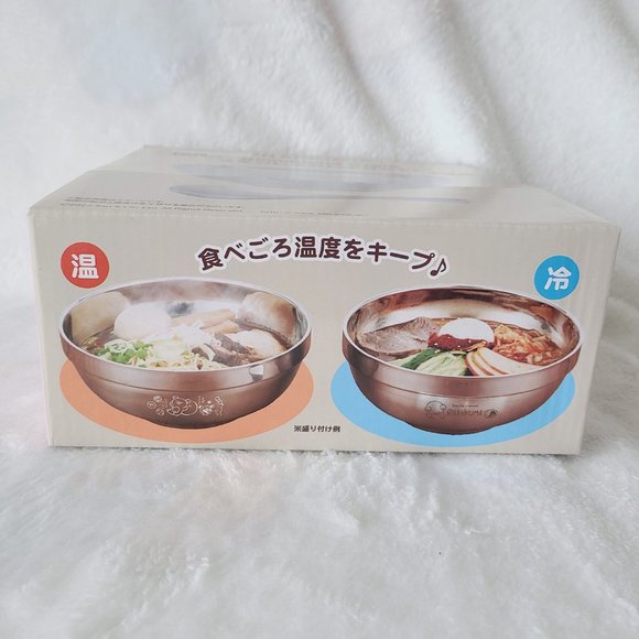 Rilakkuma - Stainless Bowl Set - Brown - Picture 4 of 4